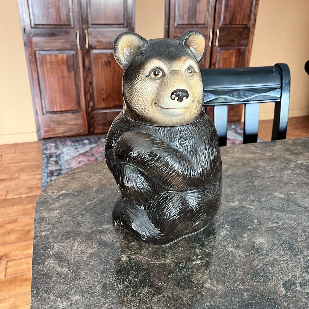 Vintage LLBean Bear Cookie Jar Holiday or Everyday